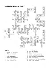 English Worksheet: crossword irregular verbs in past simple