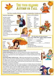 English Worksheet: The four seasons : Autumn or fall