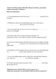 English Worksheet: Past tenses all