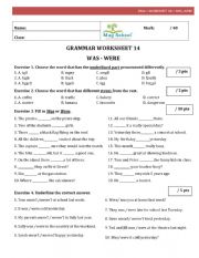 English Worksheet: Tobe: Was- were