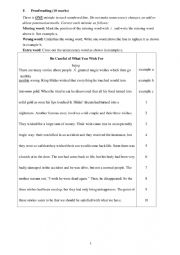 English Worksheet: Proofreading Exercise for Middle School