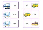 English Worksheet: domino-transports