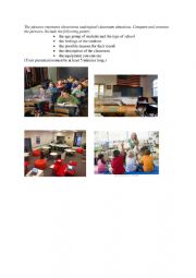 English Worksheet: Comparing Schools