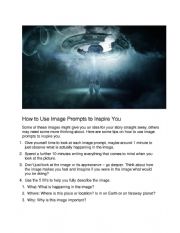 English Worksheet: Imagery Story Writing