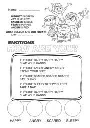 English Worksheet: Inside Out emotions