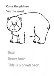 English Worksheet: Brown bear, brown bear what do you see