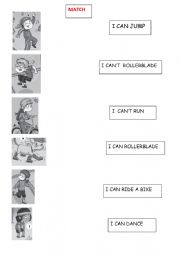 English Worksheet: CAN/ CAN`T