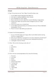 English worksheet: Off the Deep End - Extra Resources - 4th Part