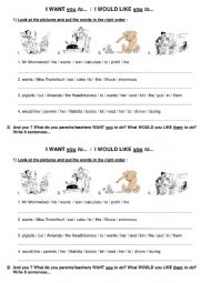 English Worksheet: infnitive proposition