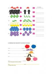 English Worksheet: Clothes-colours-opposites