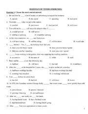 Sequence of tense excercises