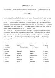multiple choice vocabulary