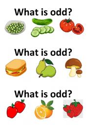 English Worksheet: Food. The Odd Word.