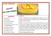 English Worksheet: RECIPE: MANGO CHEESECAKE 
