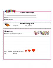 English Worksheet: Book report 