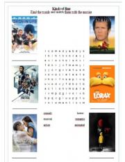 English Worksheet: Types of movies