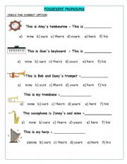 possesive pronouns