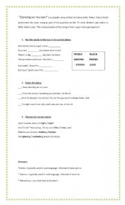 English Worksheet: Dancing on my Own