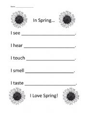 English Worksheet: Spring Poem