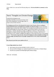 Write a blog comment (climate change)