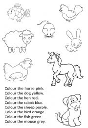 Animals colourful pages