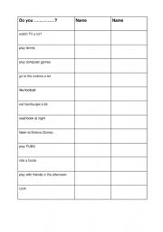English Worksheet: PRESENT SİMPLE YES/NO QUESTIONS