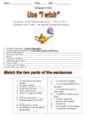 English Worksheet: Subjunctive Mood Activity 