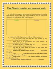 English Worksheet: Past Simple
