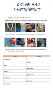 English Worksheet: CRIME