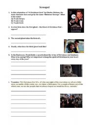 English Worksheet: Scrooged