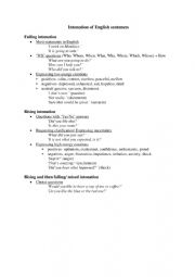 English Worksheet: Intonation of English sentences