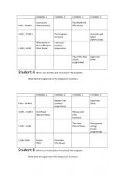 English Worksheet: TV SHOWS SPEAKING ACTIVITIES