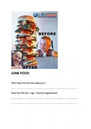 English Worksheet: Junk Food