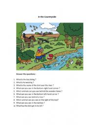 English Worksheet: In the countryside