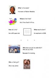 English Worksheet: Wh question words - sentence structure