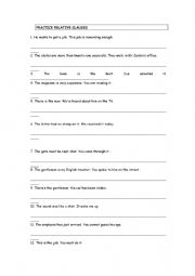 English Worksheet: relatives clauses