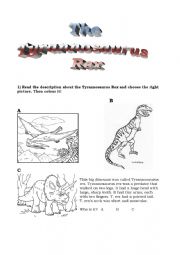 English Worksheet: Dinosaurs