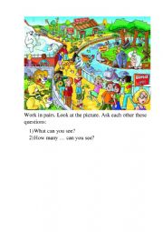 English Worksheet: What can you see? 