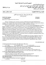 English Worksheet: Algeria and corruption 