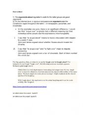 English Worksheet: Over vs About Comparison