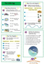 The Little Egg reading worksheet 