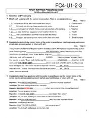 English Worksheet: four corners test
