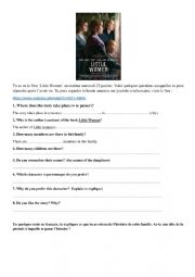 English Worksheet: Little Women film questionnaire