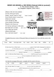 English Worksheet: Merry-go-round or Jim Crow - coloured child at carnival