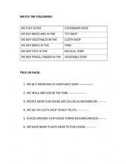 English Worksheet: Our neighbourhood