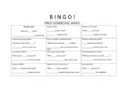 Bingo - Find someone who...