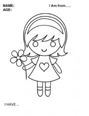 English Worksheet: About me- introduction lesson