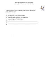 English Worksheet: Polite requests and answers