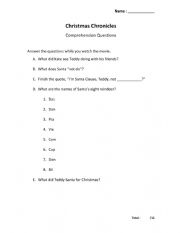 English Worksheet: Christmas Chronicles 