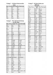 English Worksheet: Irregular verbs